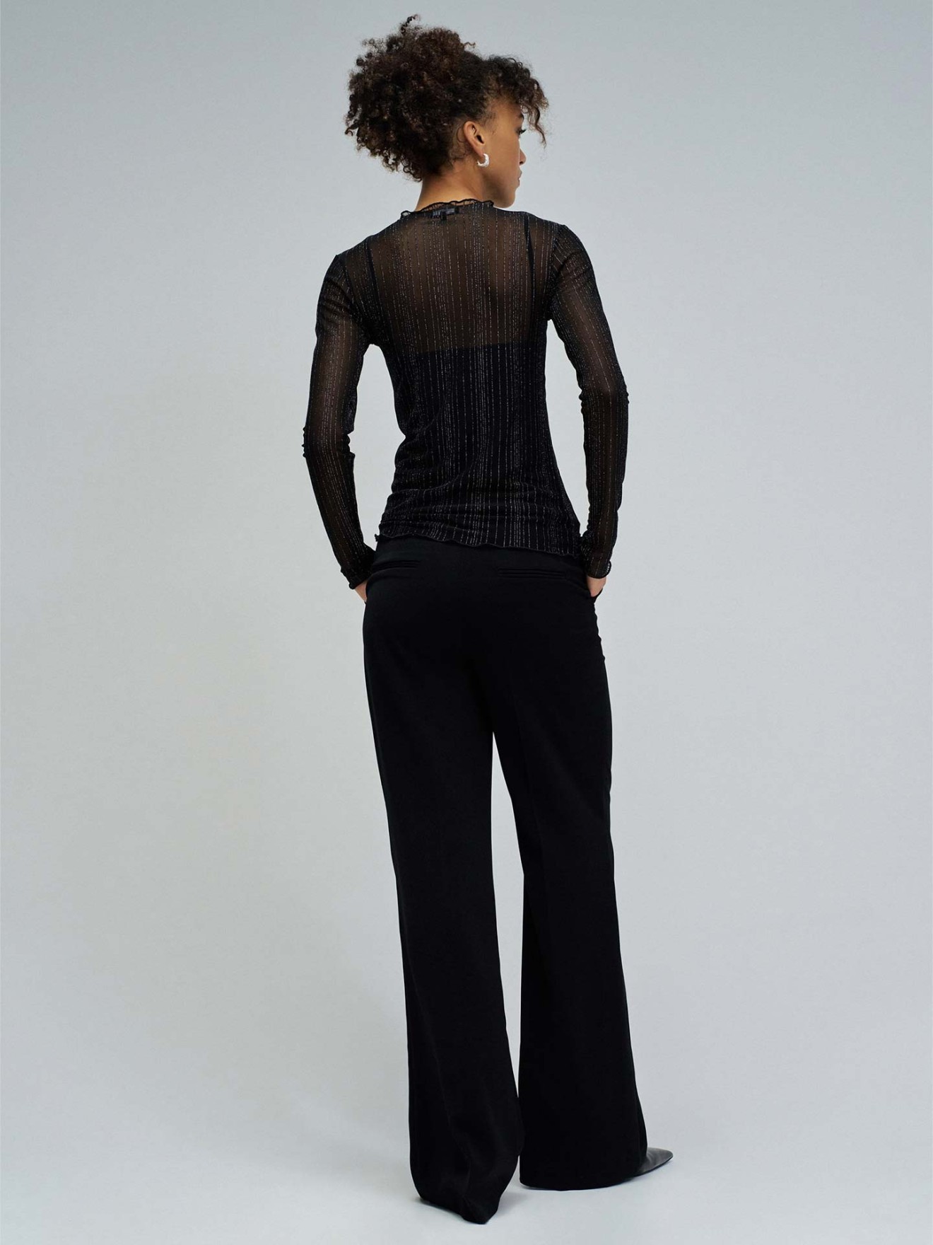 Camisola de Tule com Fios Lurex