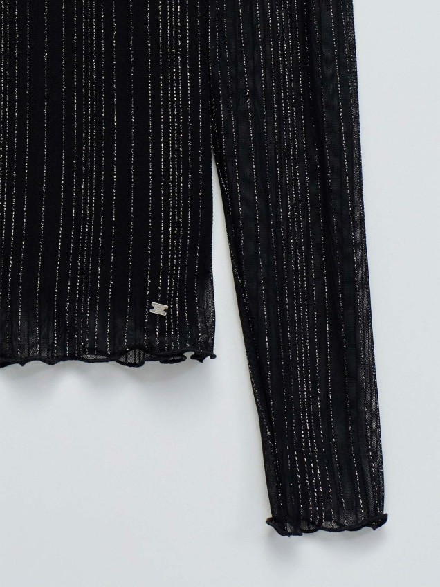 Camisola de Tule com Fios Lurex