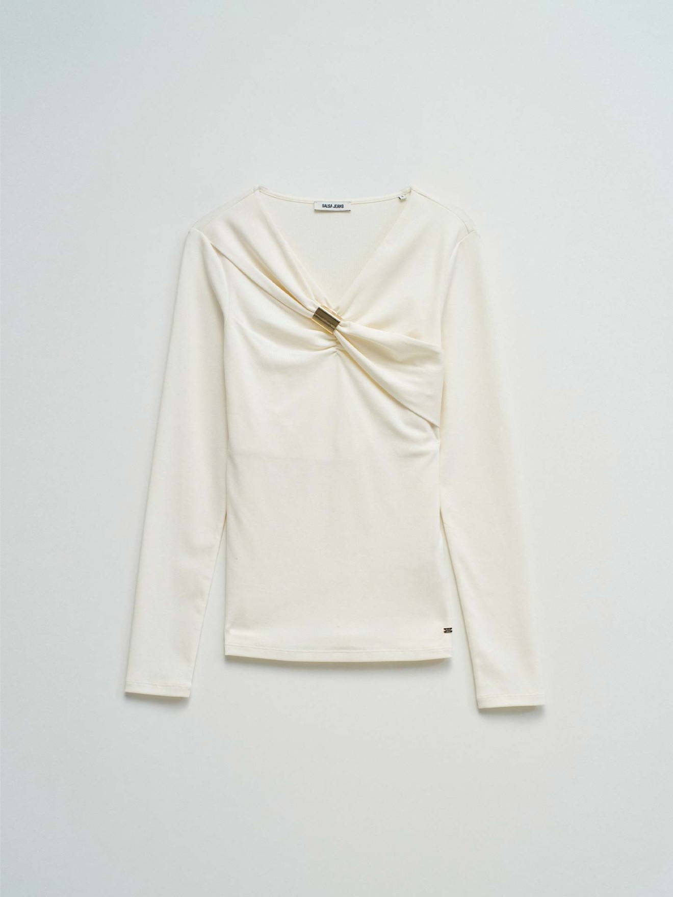 Camisola de Malha Slim Fit com Decote em V