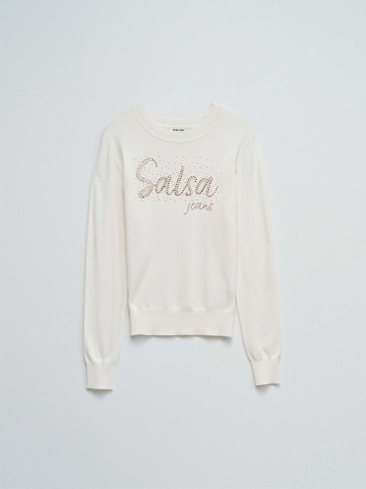 Camisola de Malha Slim Fit com Aplicações