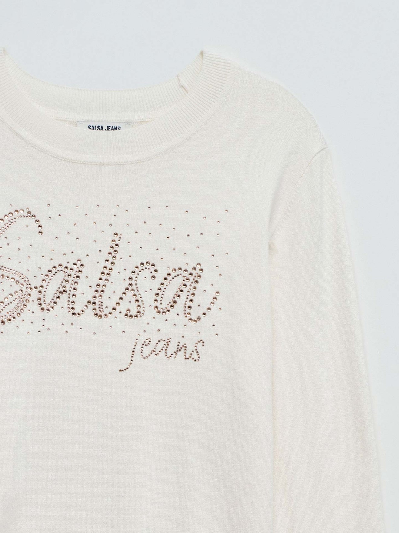 Camisola de Malha Slim Fit com Aplica��es