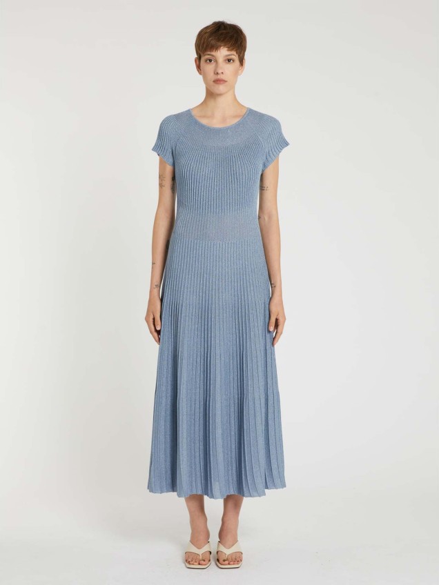 Vestido Evasé de Malha Canelada MLLDRAGHI