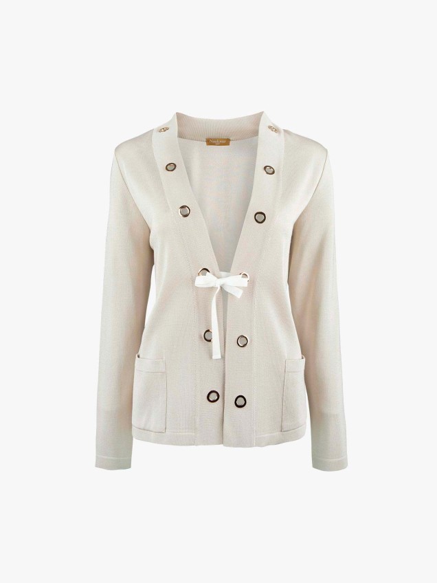 Casaco de malha com la�ada