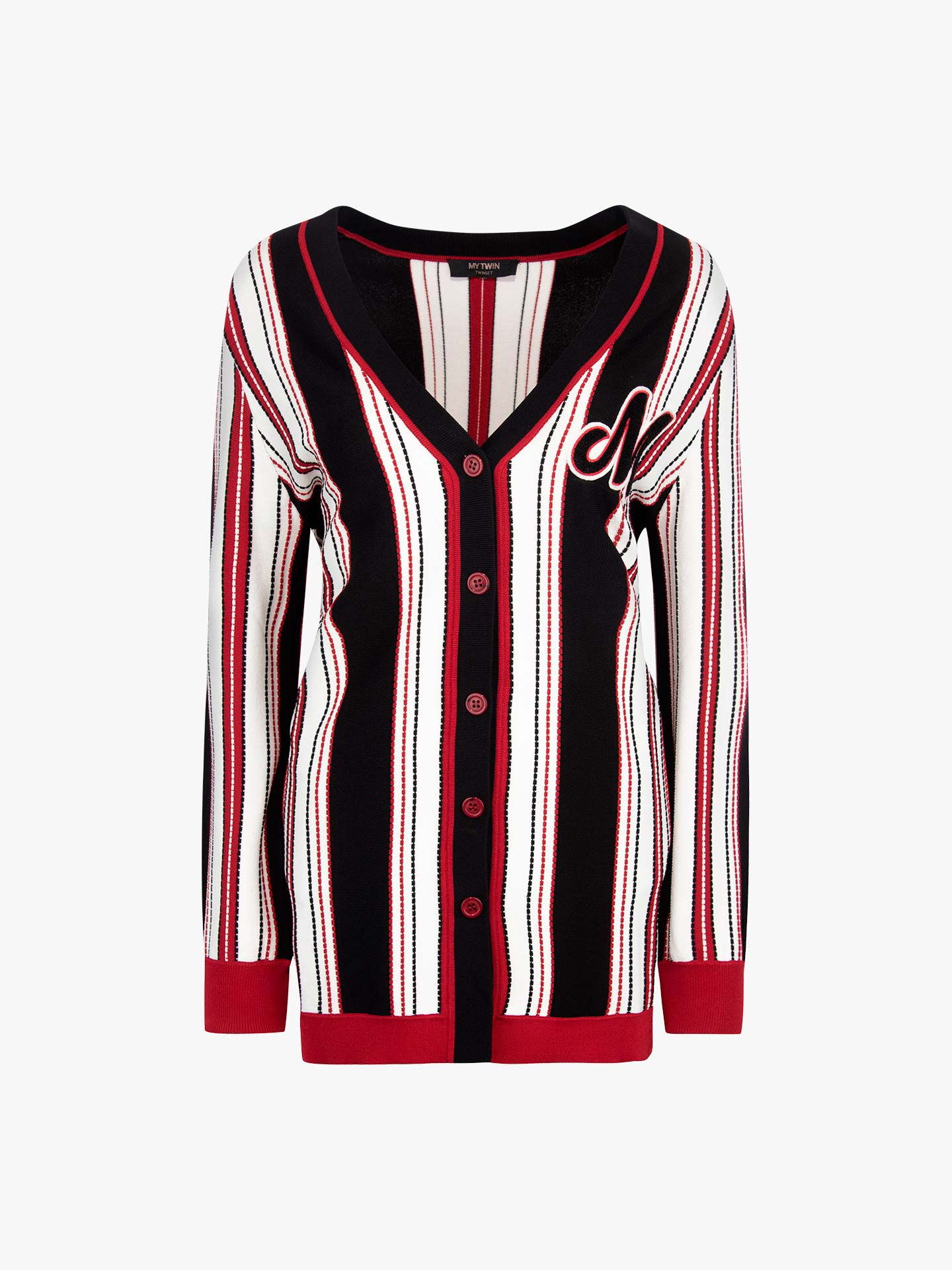 Casaco de malha �s riscas