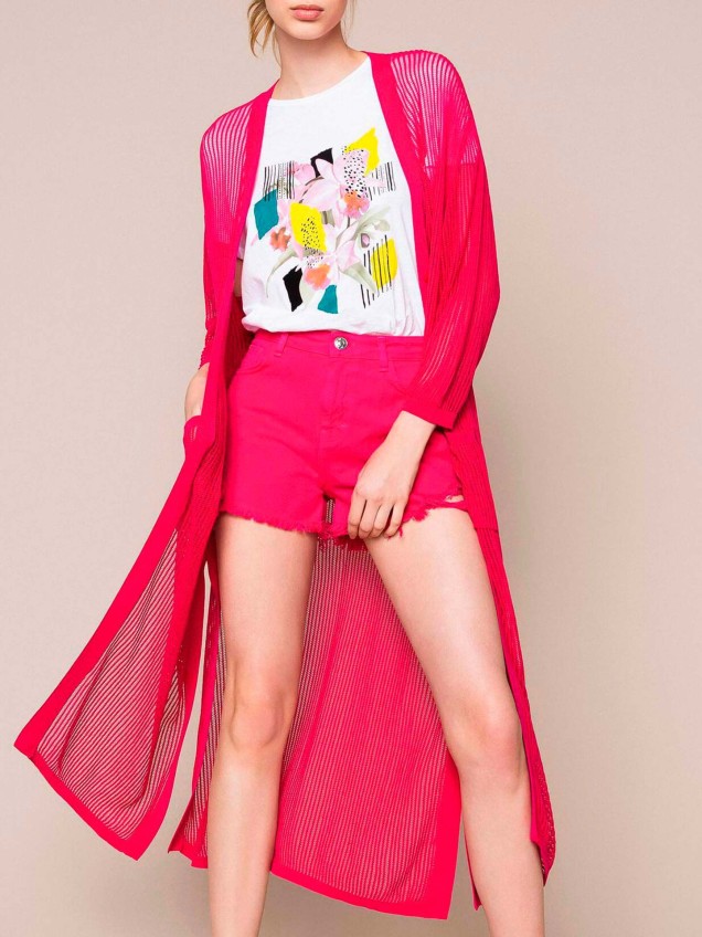 Casaco de malha comprido