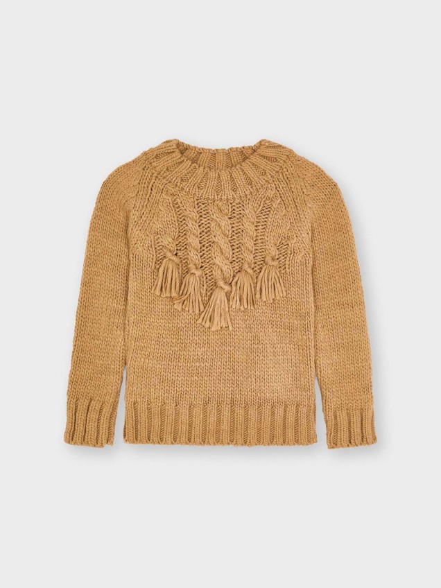Camisola Jersey com Tranças