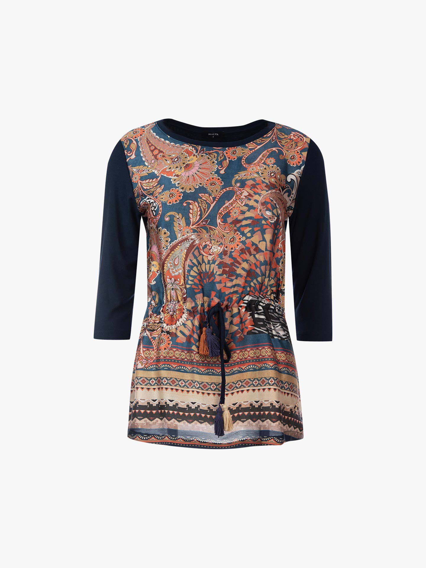 Camisola estampada com cord�o