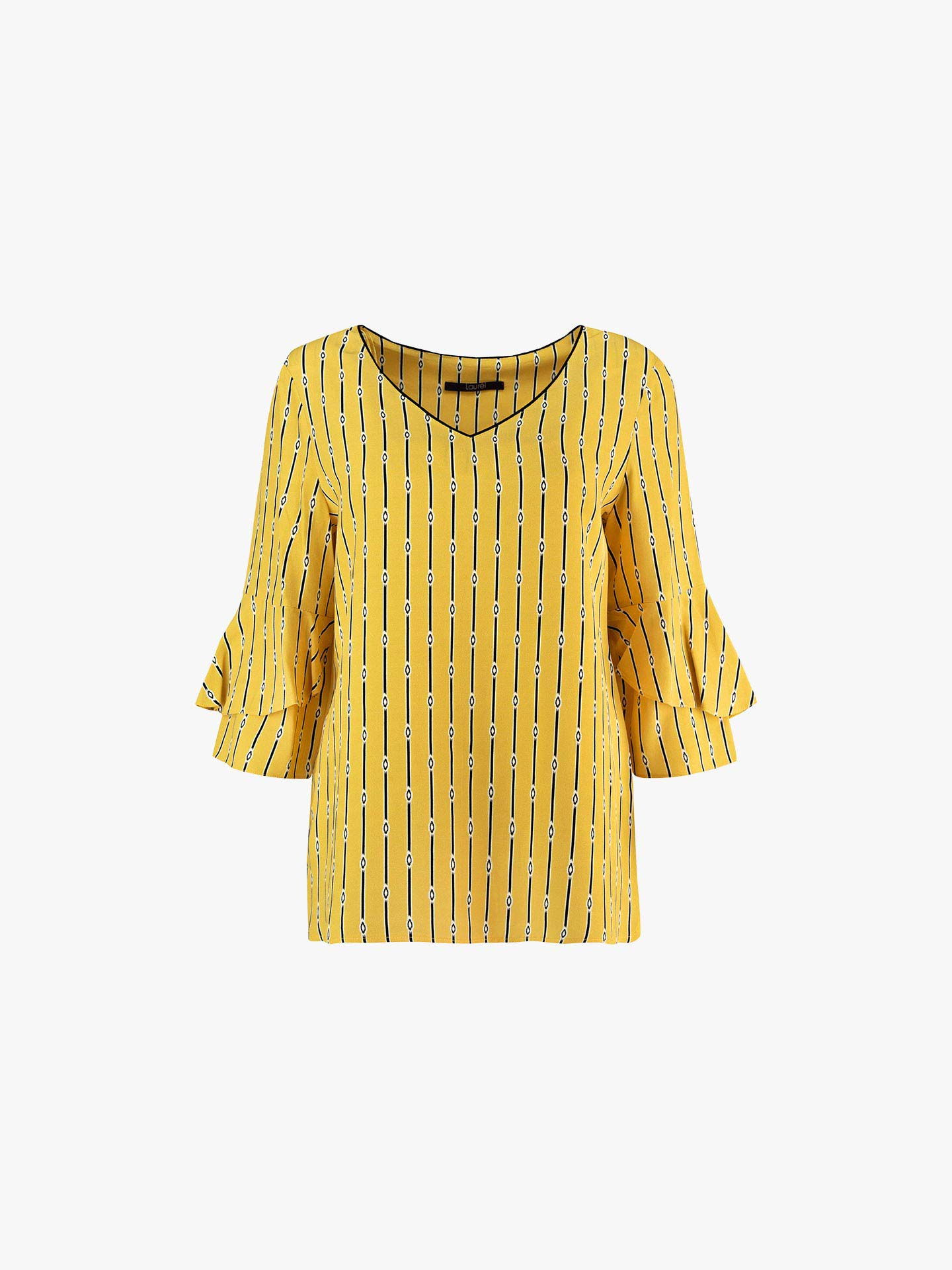 Blusa com folhos nas mangas