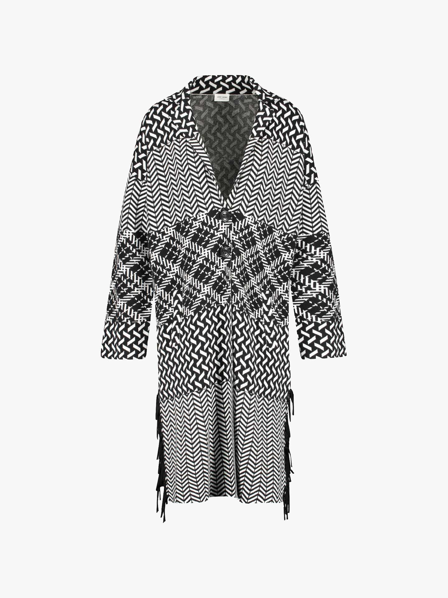 Casacão Estampado com Franjas