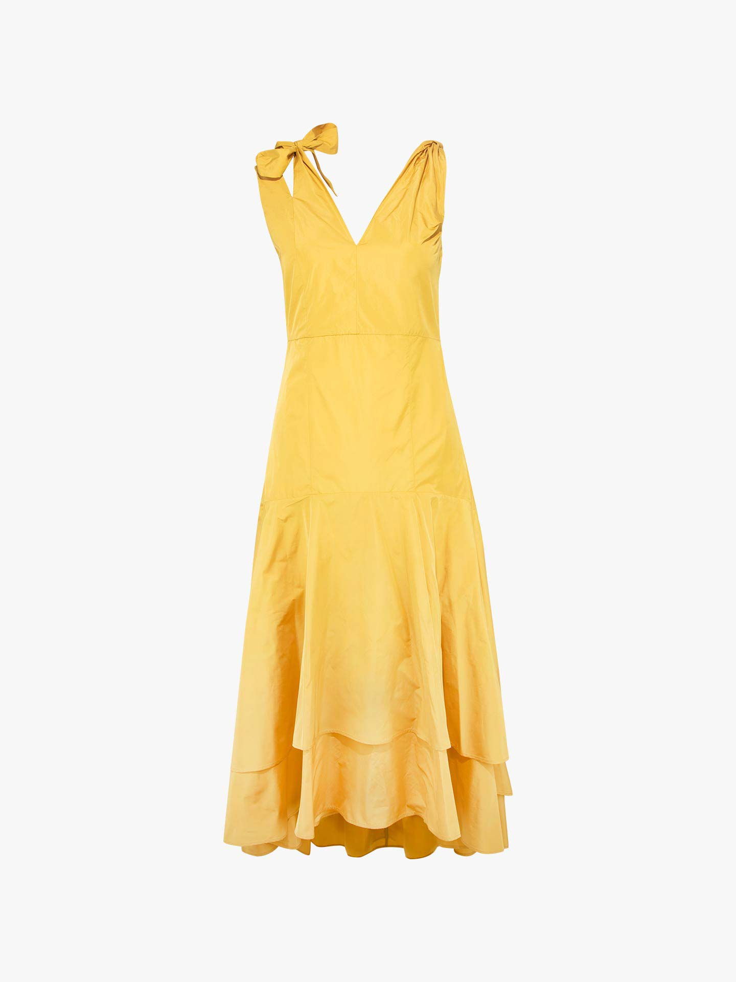 Vestido midi com la�o