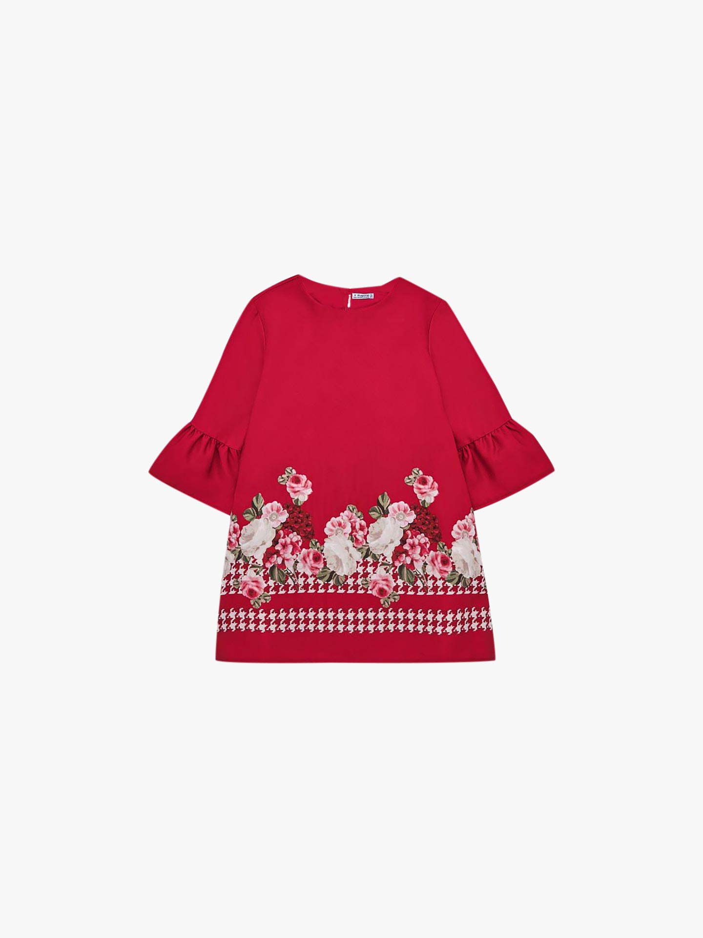 Vestido com folho na manga