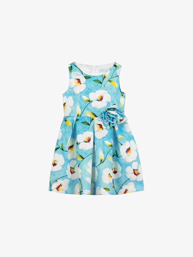 Vestido com Padr�o Floral