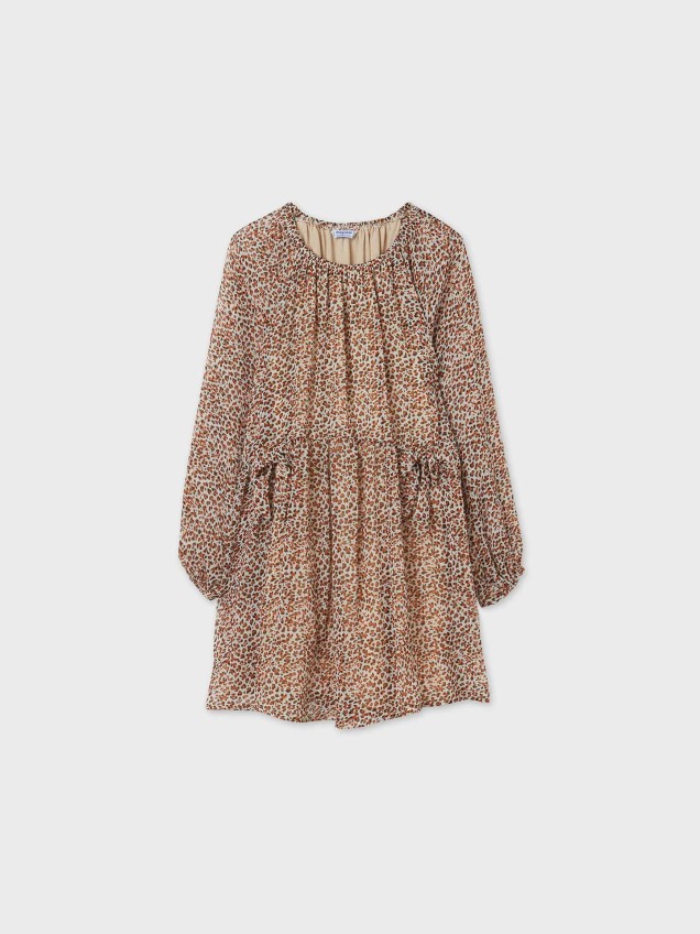 Vestido Flu�do Estampado