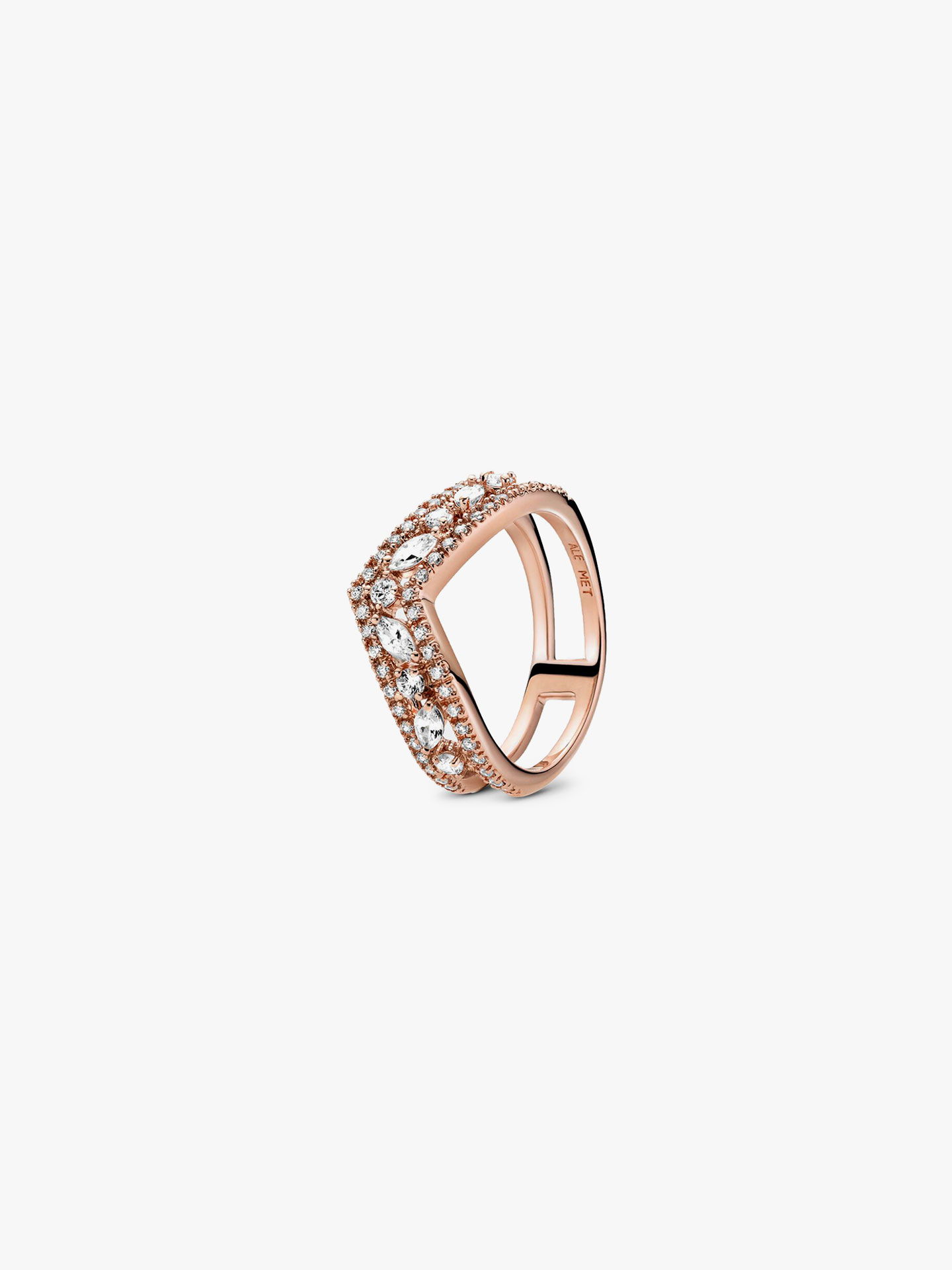 Anel Sparkling Marquise Double Wishbone