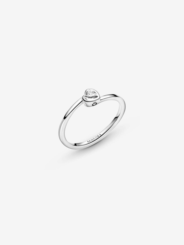 Anel ClearTilted Heart