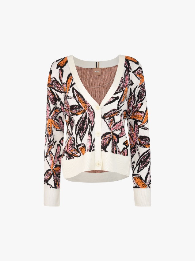 Cardigan com Padrão