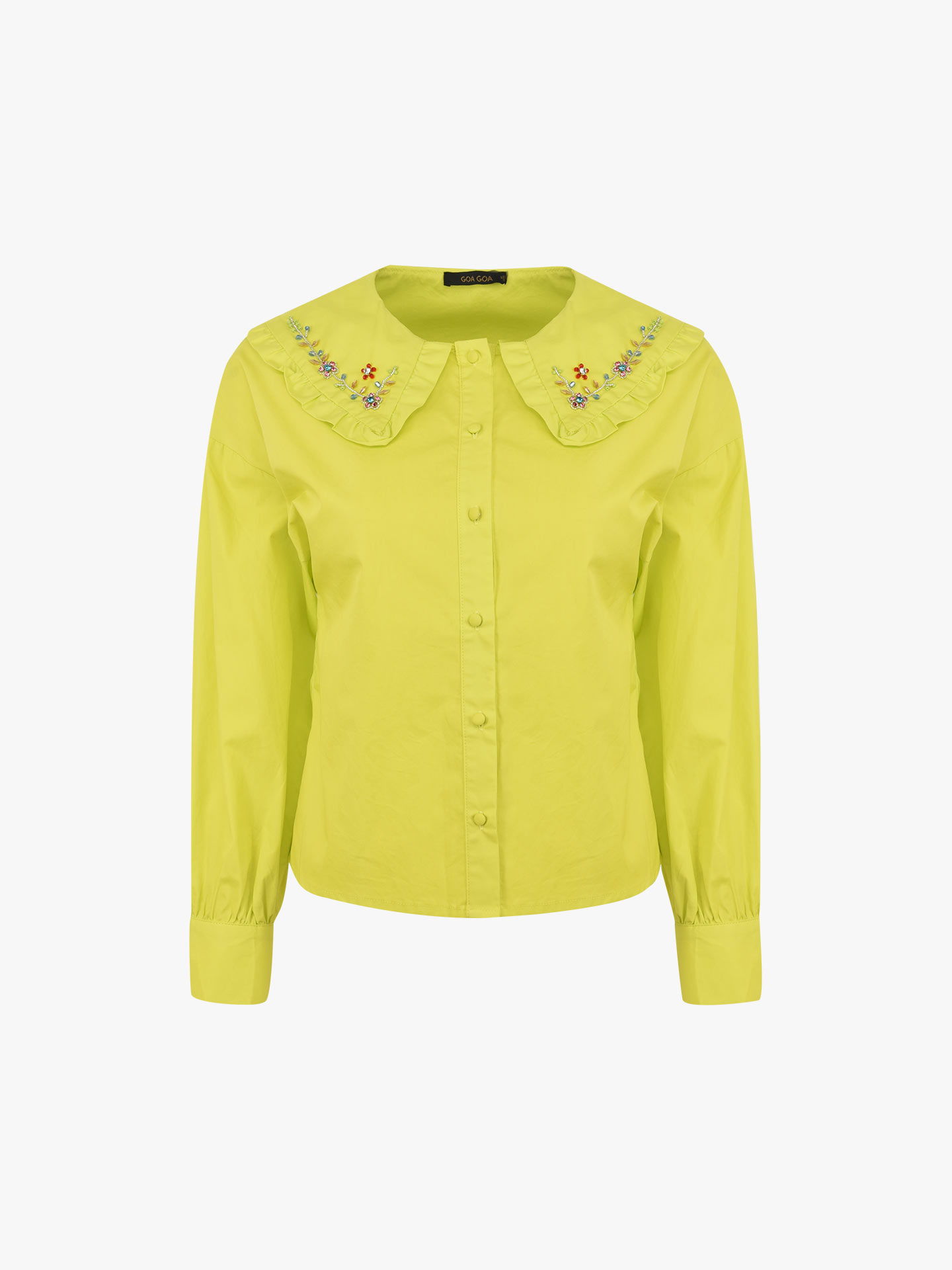 Camisa com Folhos e Flores