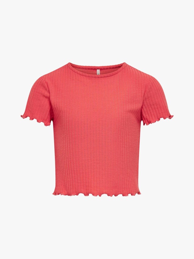 T-Shirt de Malha Canelada