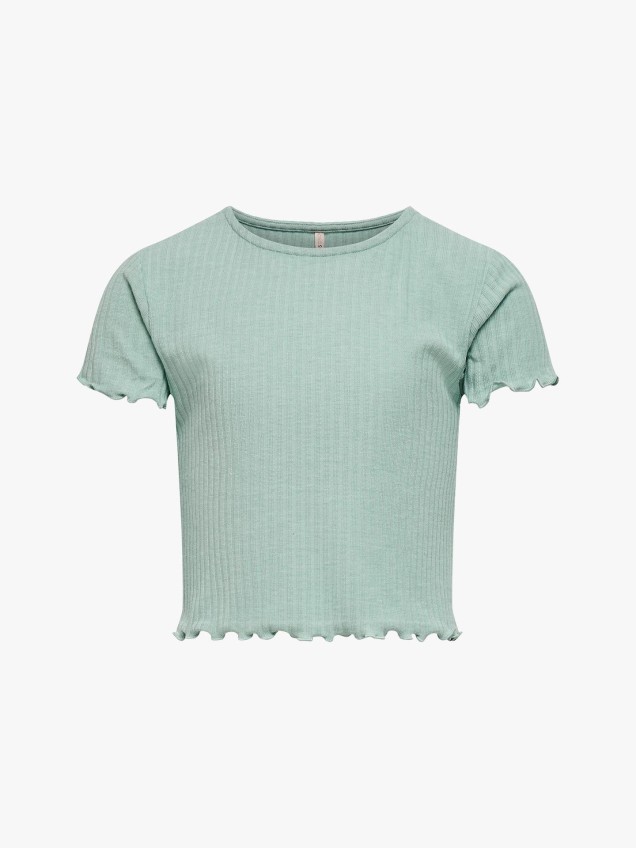 T-Shirt de Malha Canelada