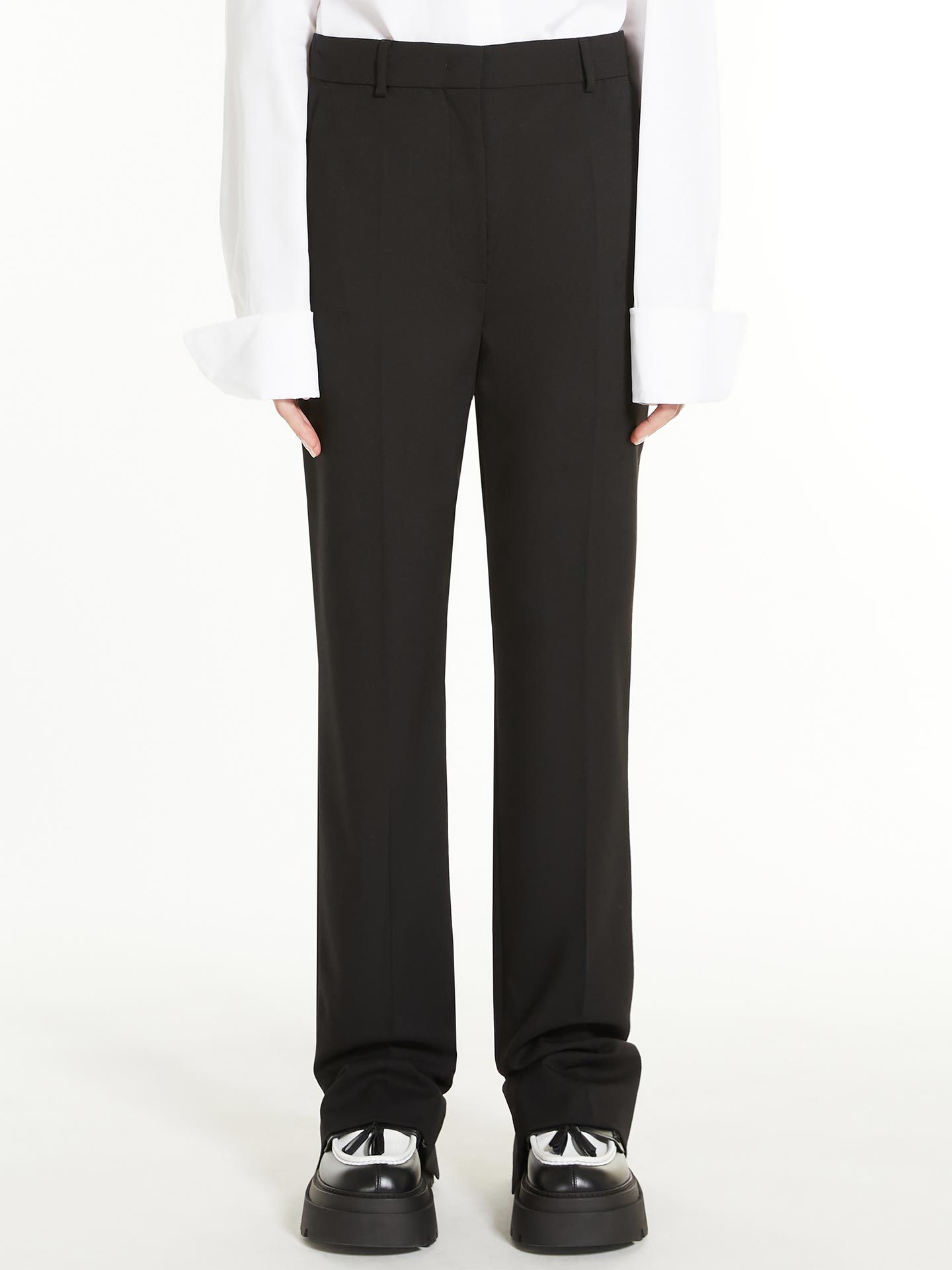 Calças de Lã Slim Fit