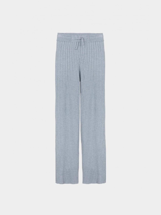 Calças de Malha Canelada