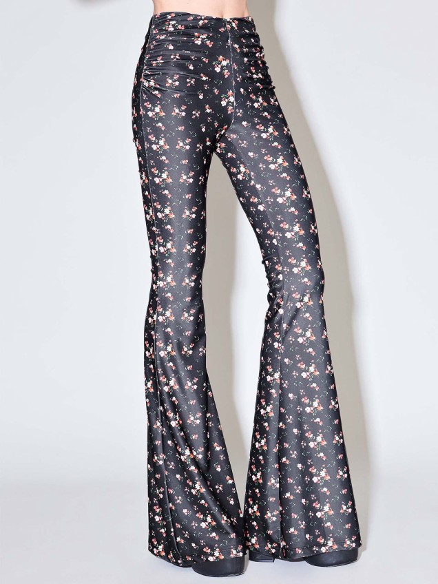 Calças Flare com Padrão