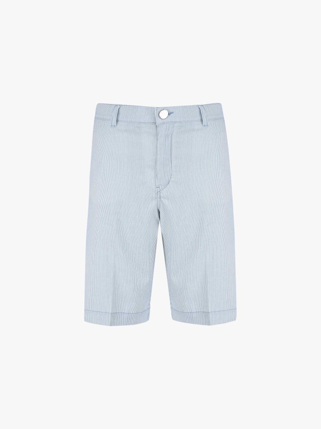 Calções de Linho às Riscas