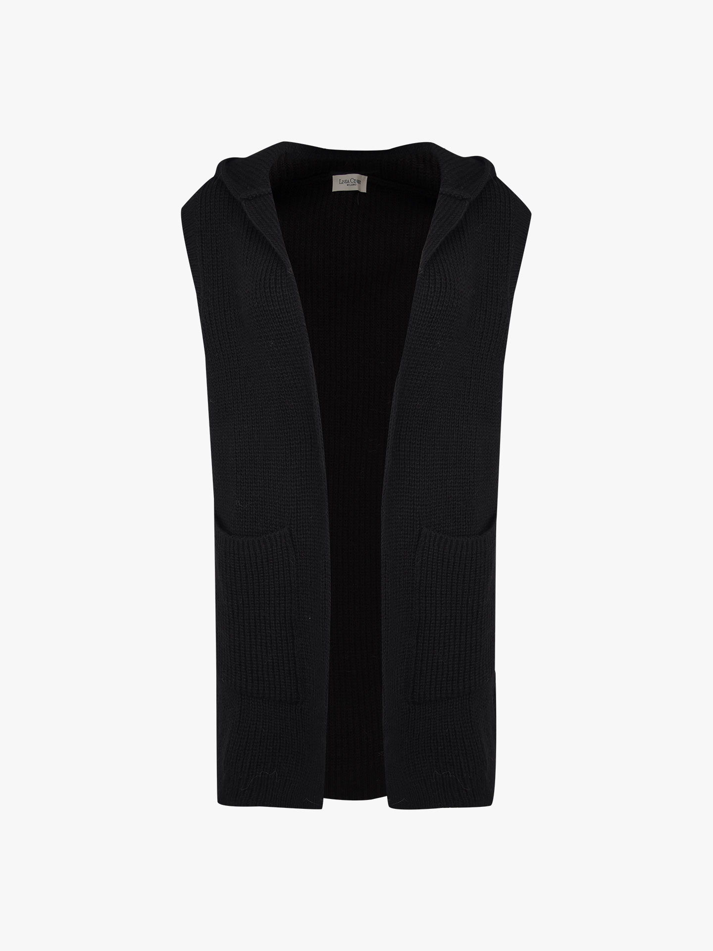 Colete em Malha com Capuz