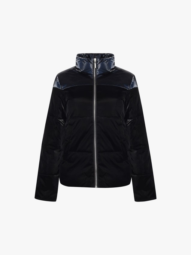 Blusão Acolchoado Efeito Vinil