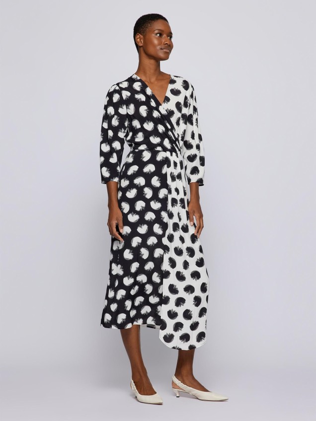 Vestido Comprido Color Block