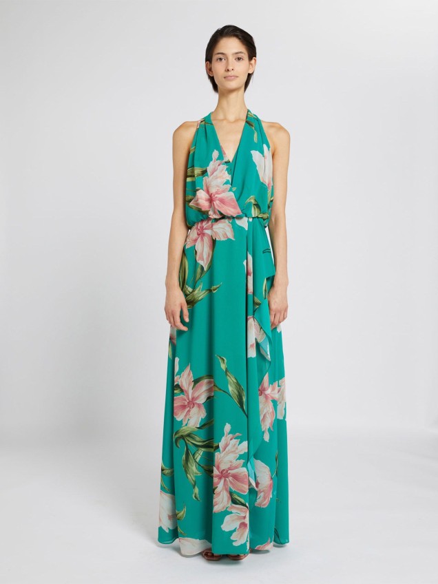 Vestido Comprido com Padrão