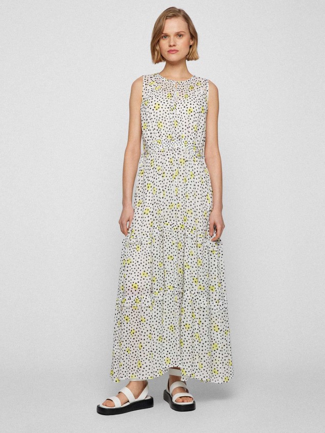 Vestido Comprido com Padrão