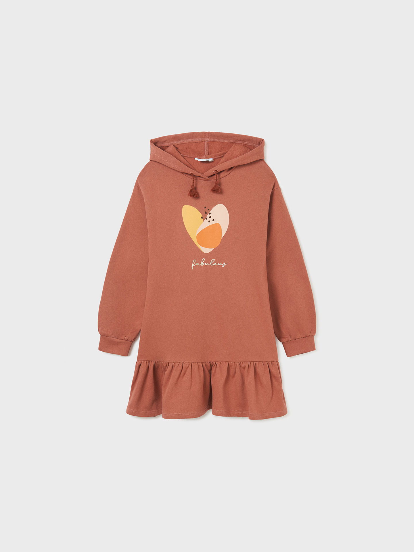 Vestido Estampado com Capuz