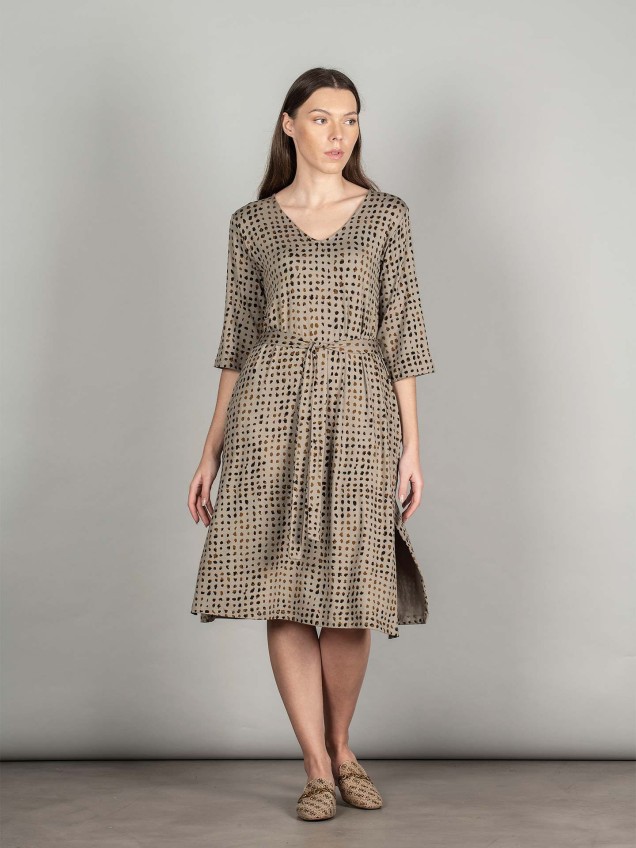 Vestido Midi com Padrão