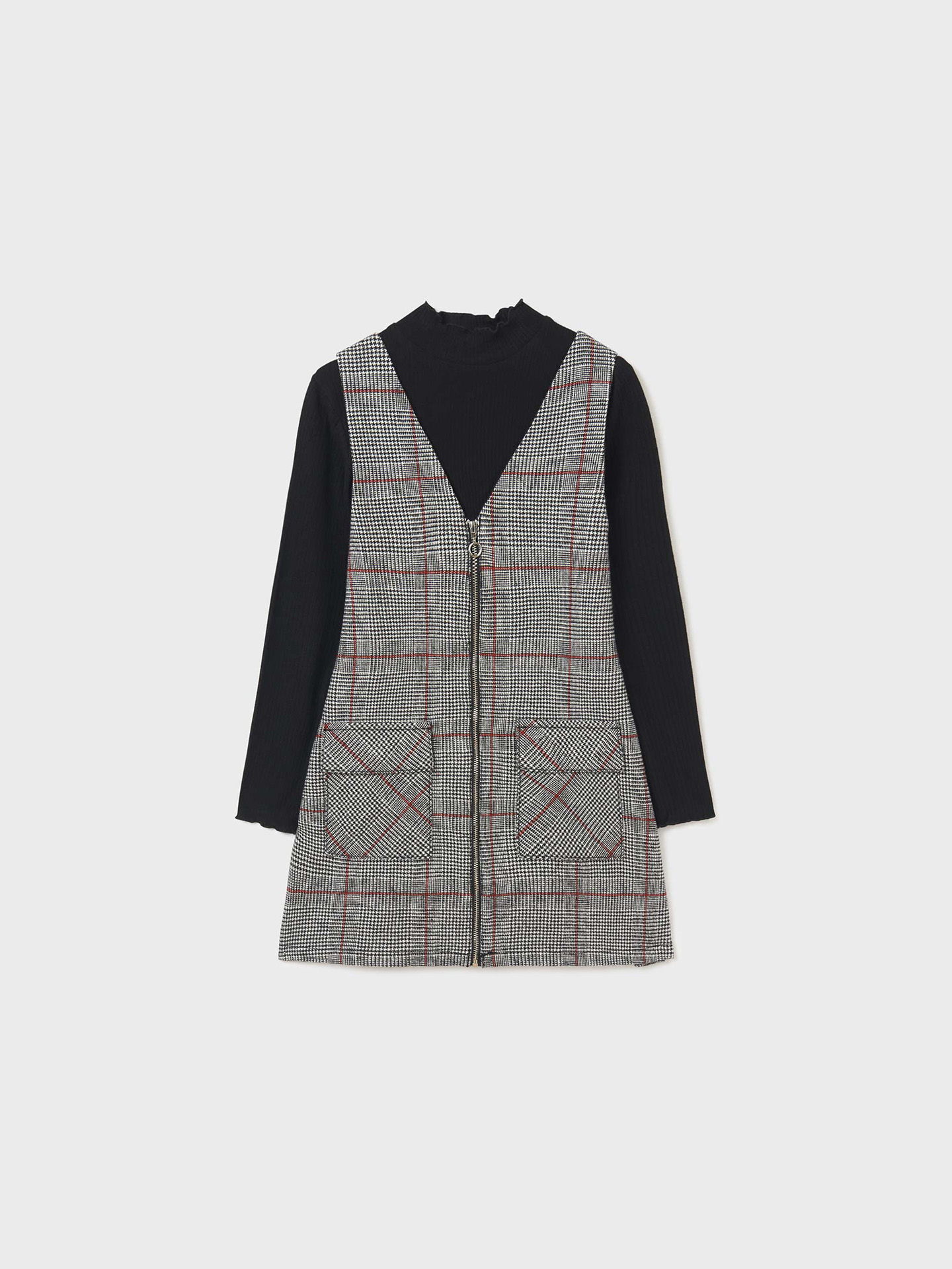 Vestido ao Xadrez e Camisola