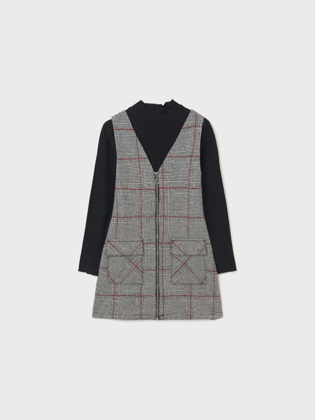 Vestido ao Xadrez e Camisola