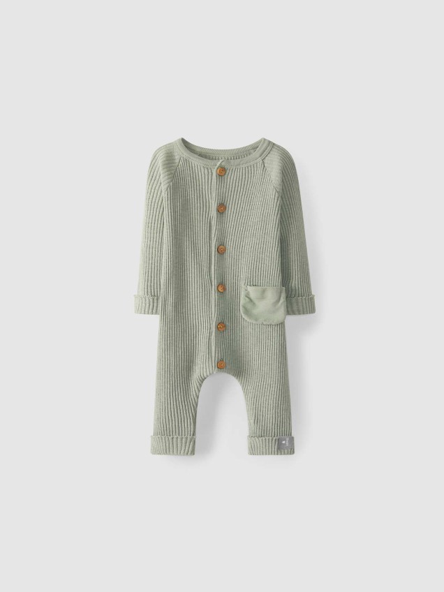 Babygrow em malha canelada