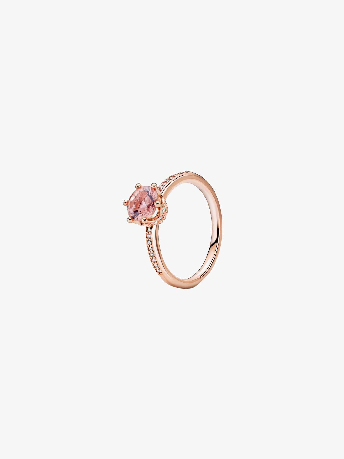 Anel Pink Sparkling Crown