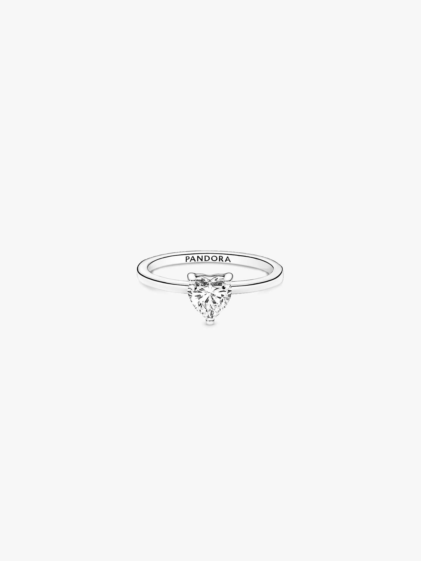Anel Sparkling Heart Solitaire