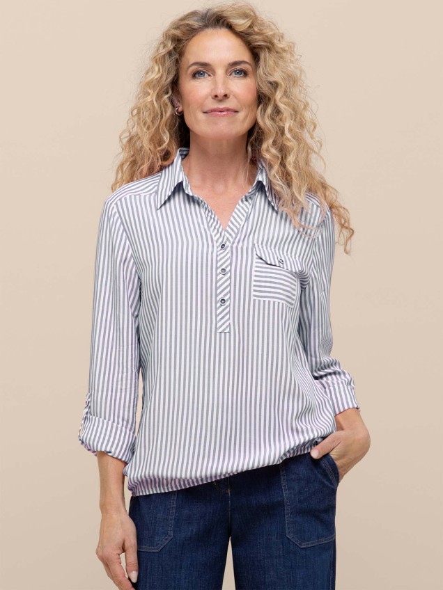 Camisa T�nica �s Riscas Anina