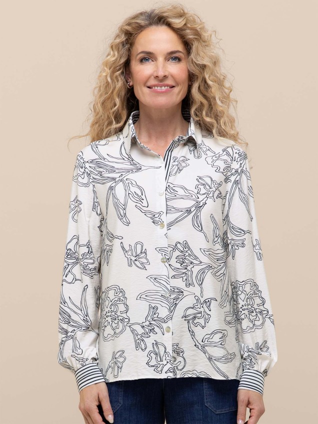 Camisa com Padrão Floral Adina