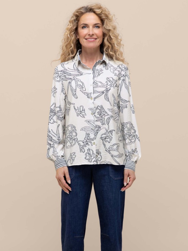 Camisa com Padrão Floral Adina