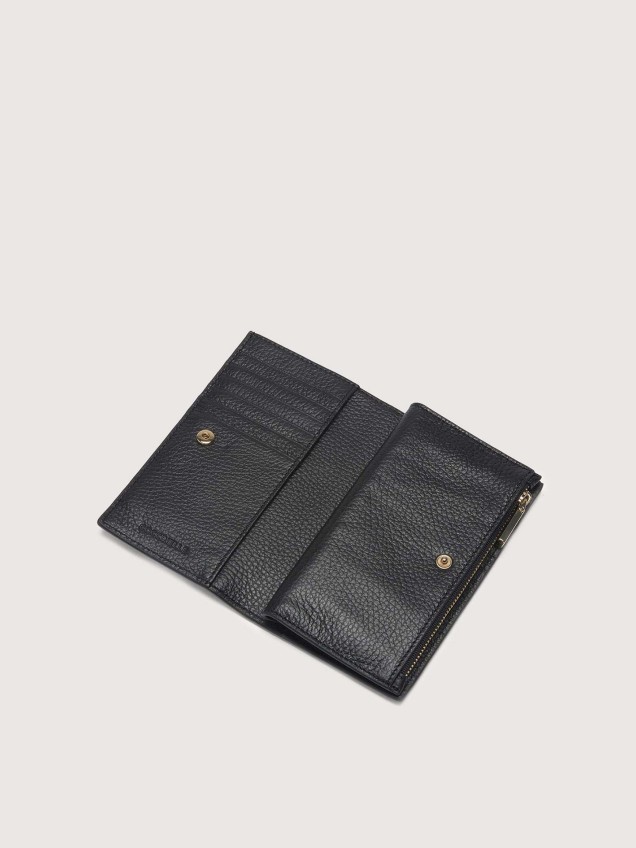 Carteira Metallic Média em Pele