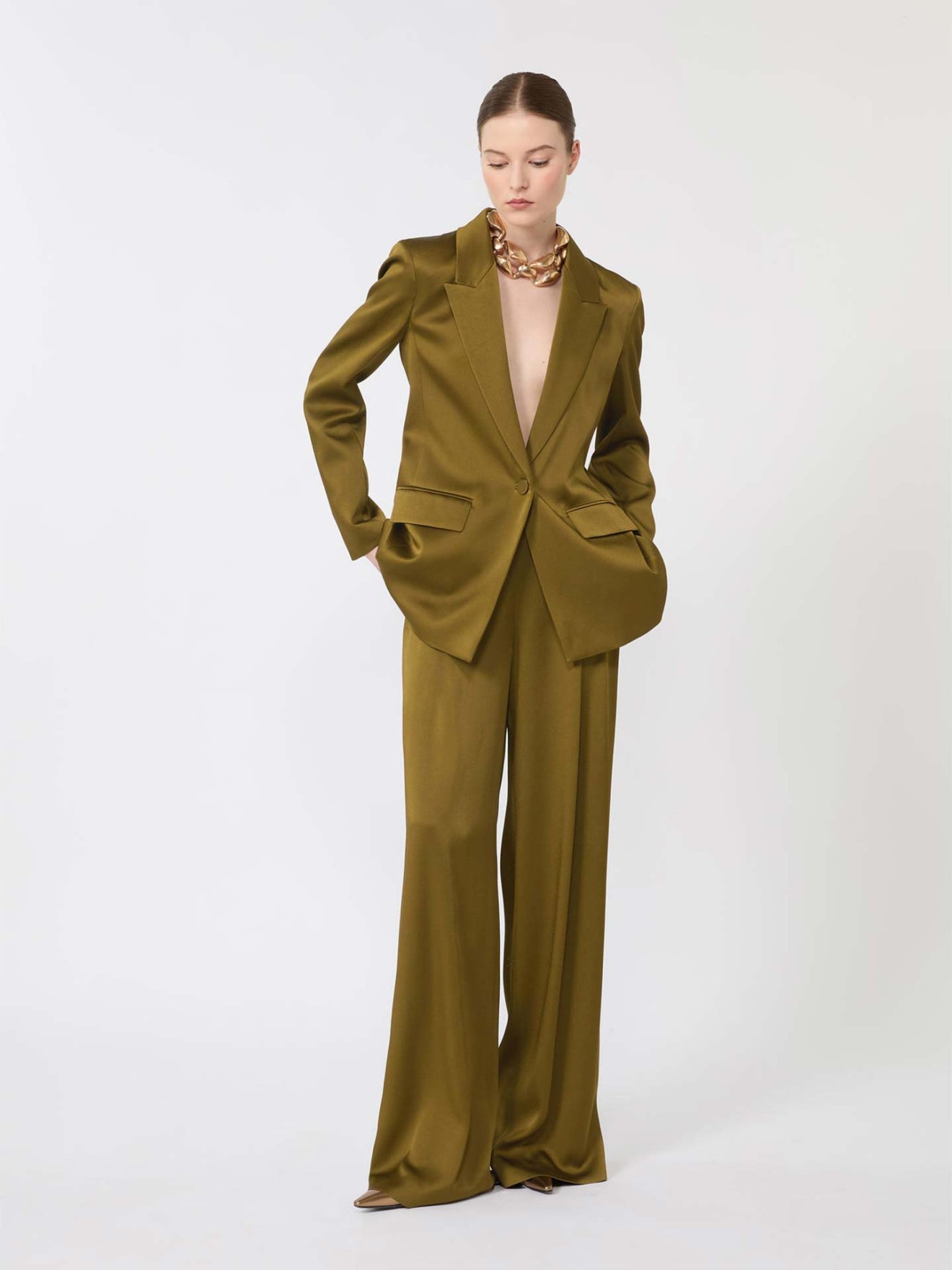Blazer de Cetim MSEALBINO