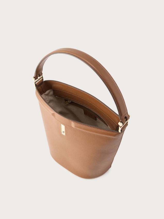 Bucket Bag em Pele