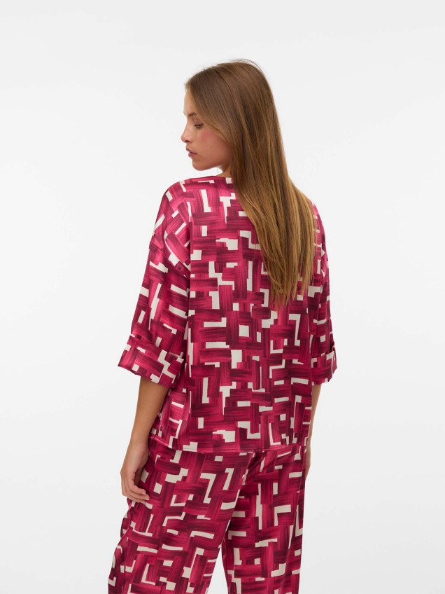 Blusa com Estampado Geométrico