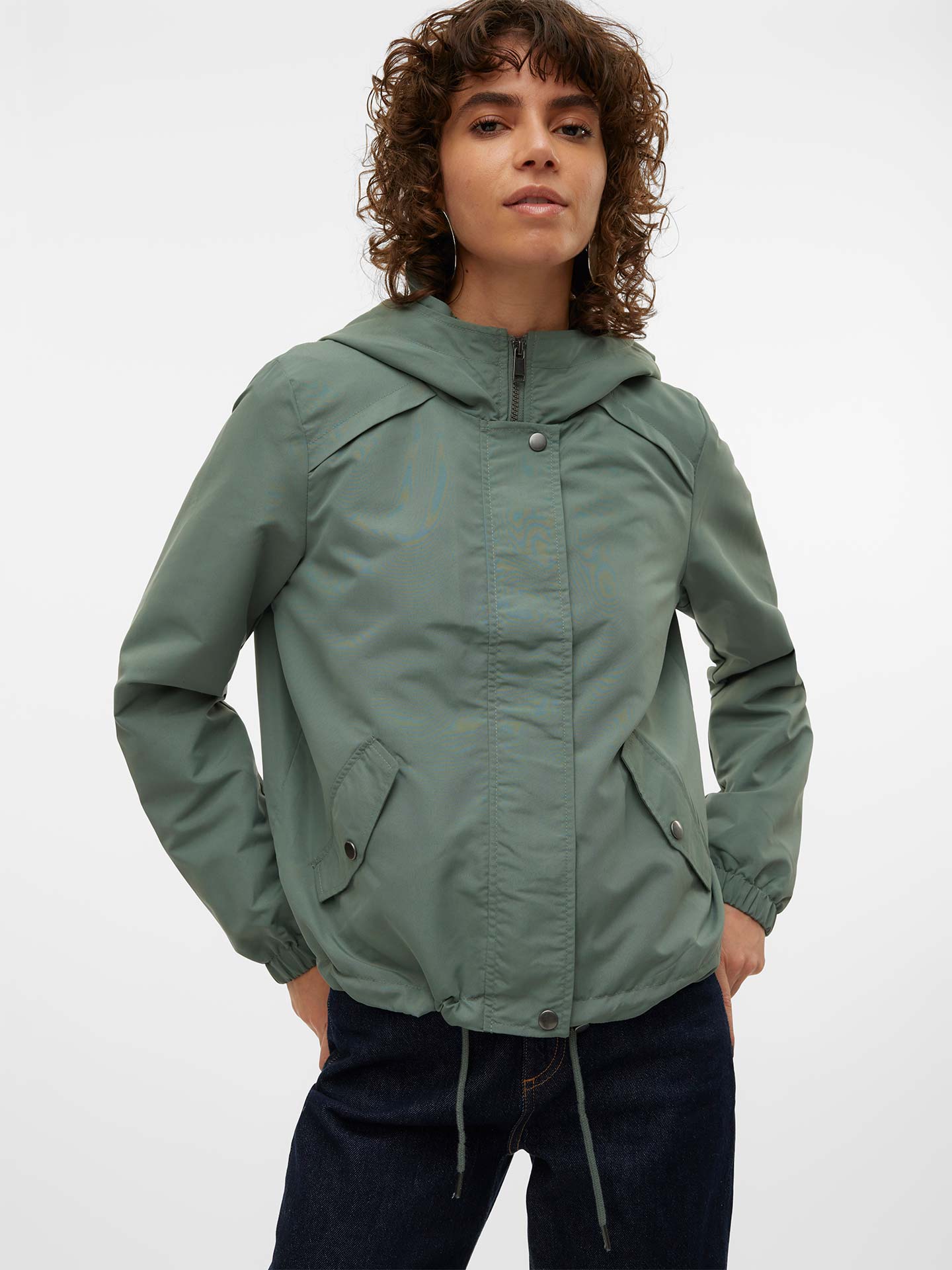 Parka Curta com Capuz