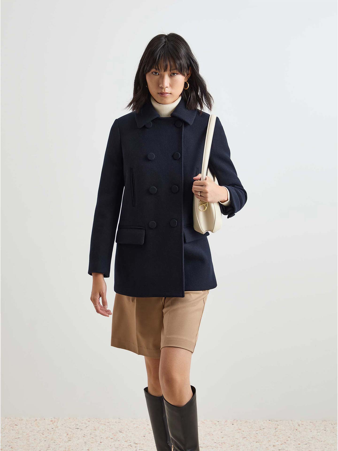 Casaco Caban de Lã em Trespasse