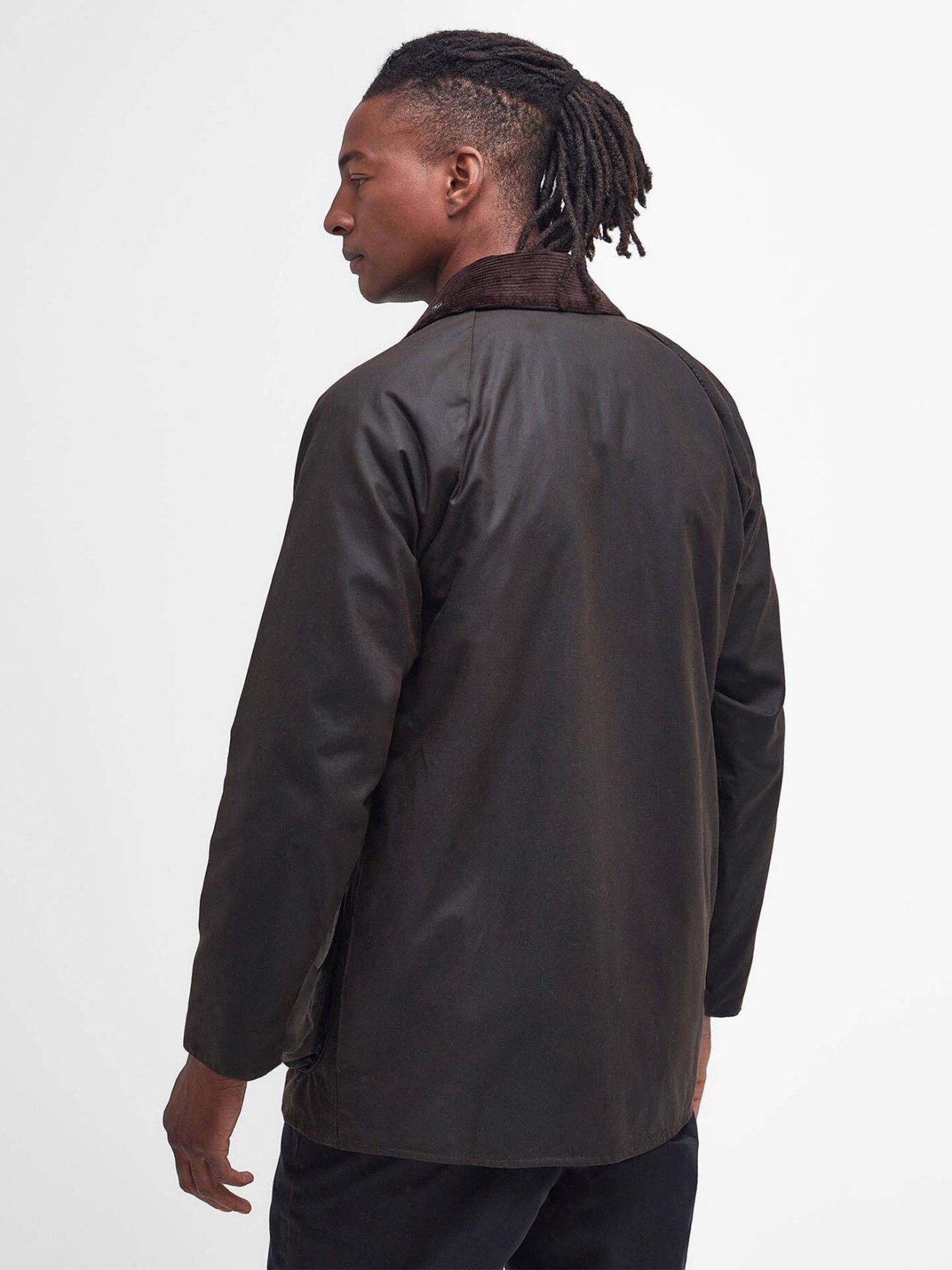 Casaco Encerado Classic Beaufort com Gola de Veludo Cotel�