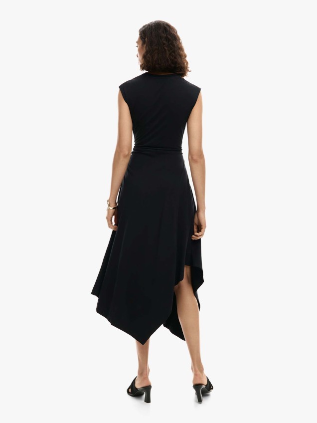 Vestido Assimétrico com Estampado